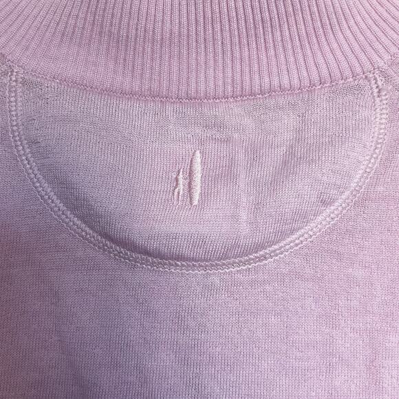 Johnnie O Sweater Small Quarter Zip Lavender Purple Lightweight Wool Lycocell - Picture 5 of 6